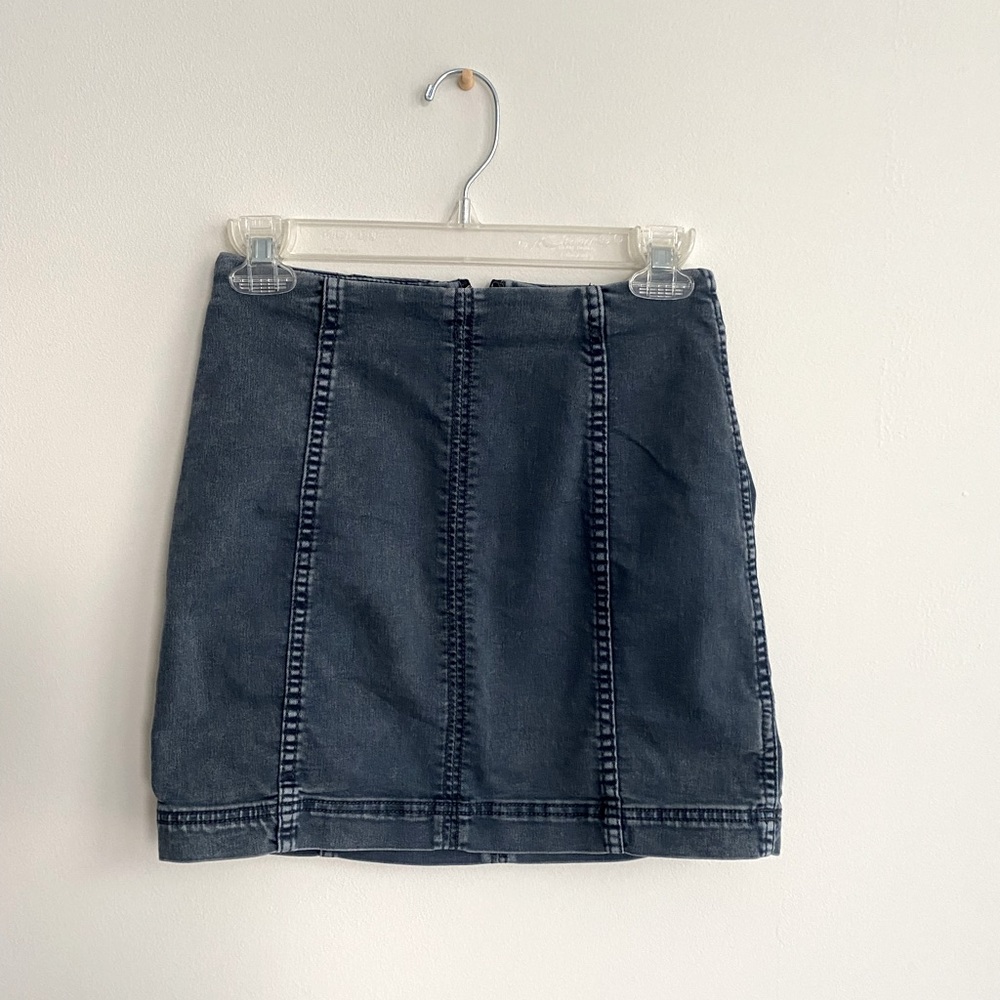Free People Jean Skirt